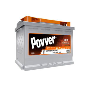 Povver Akü 12V 60Ah SFB 540 CCA (Mutlu üretimi)