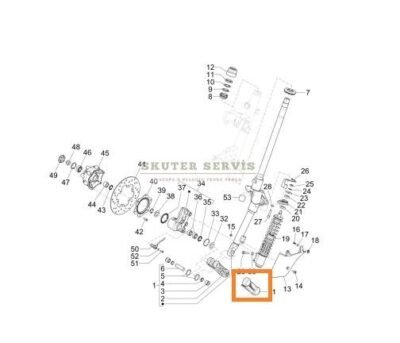 Parça: Gtv 300 Hpe Abs Rst Mafsal Kapaği-Amorti̇sör Kapaği