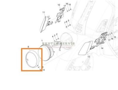 Parça: Gtv 300 Hpe Abs Rst Far Çerçevesi̇ Mat Si̇yah