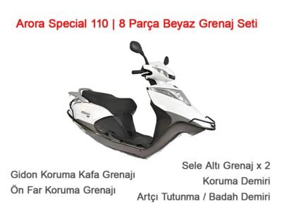 Arora Special Alfa 110  Beyaz Grenaj Seti Koruma Demirli